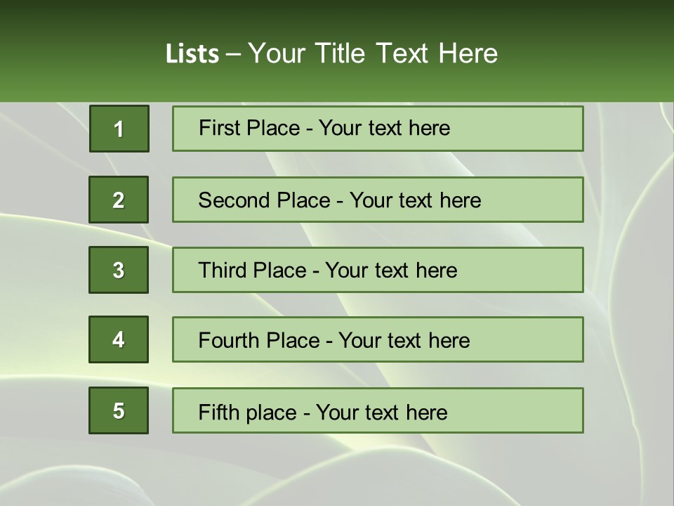A Large Green Plant With Leaves On It PowerPoint Template
