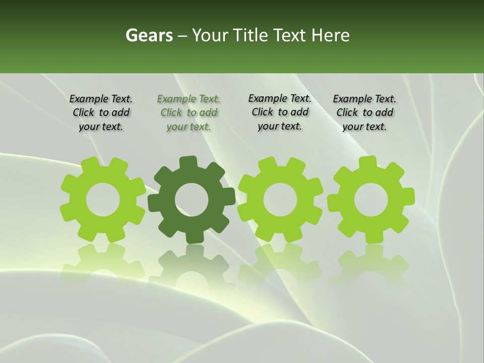 A Large Green Plant With Leaves On It PowerPoint Template