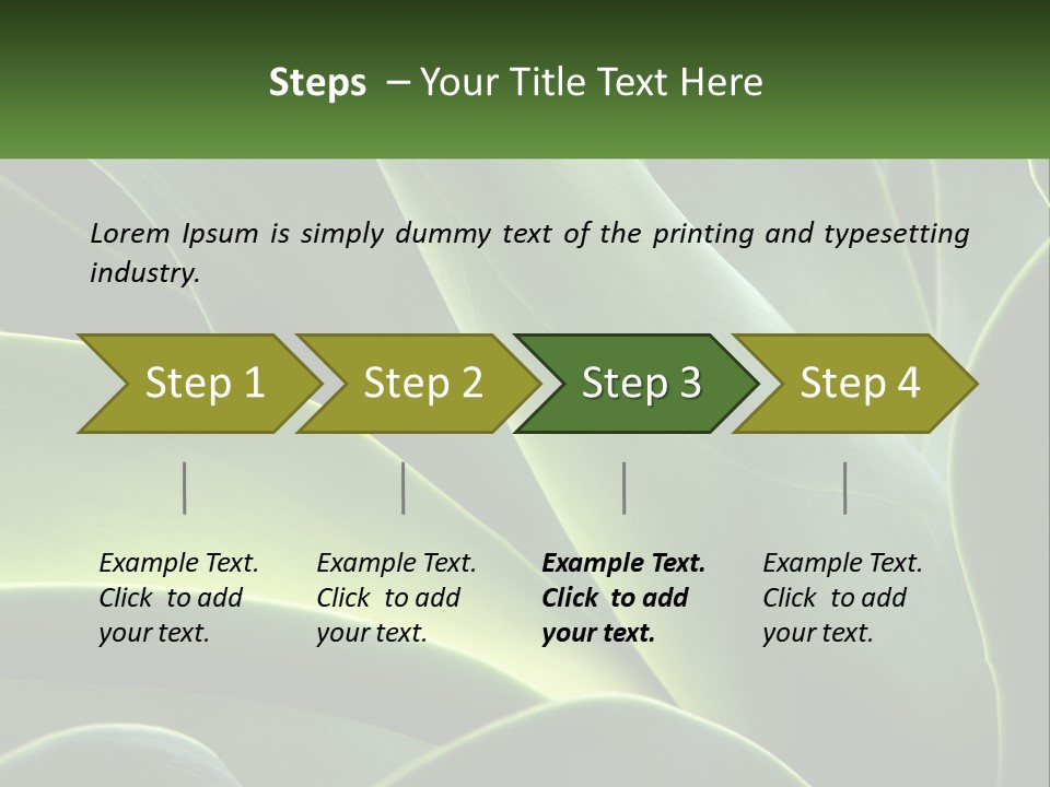 A Large Green Plant With Leaves On It PowerPoint Template