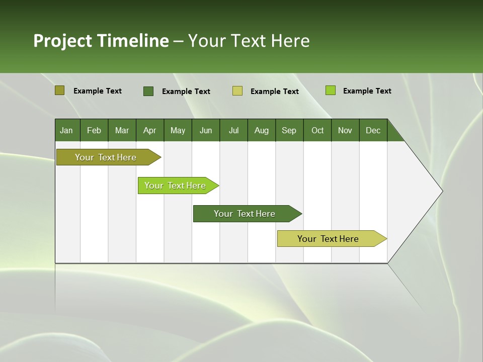 A Large Green Plant With Leaves On It PowerPoint Template
