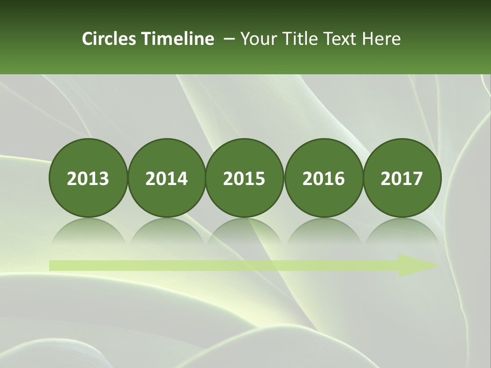 A Large Green Plant With Leaves On It PowerPoint Template