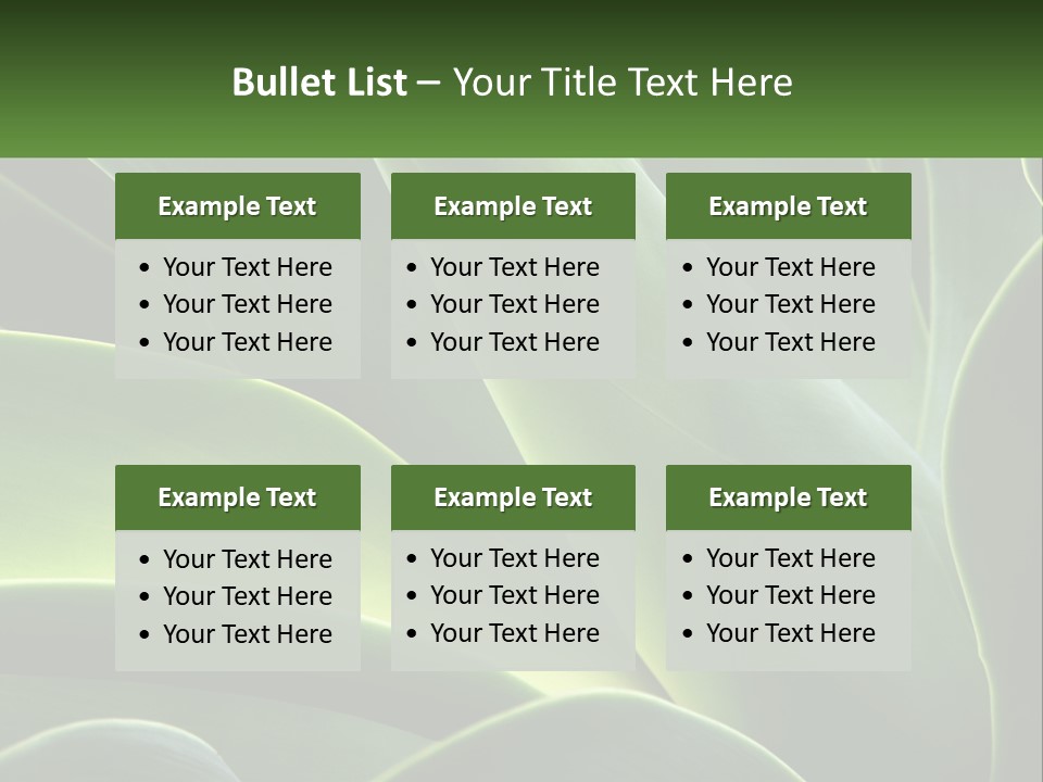 A Large Green Plant With Leaves On It PowerPoint Template