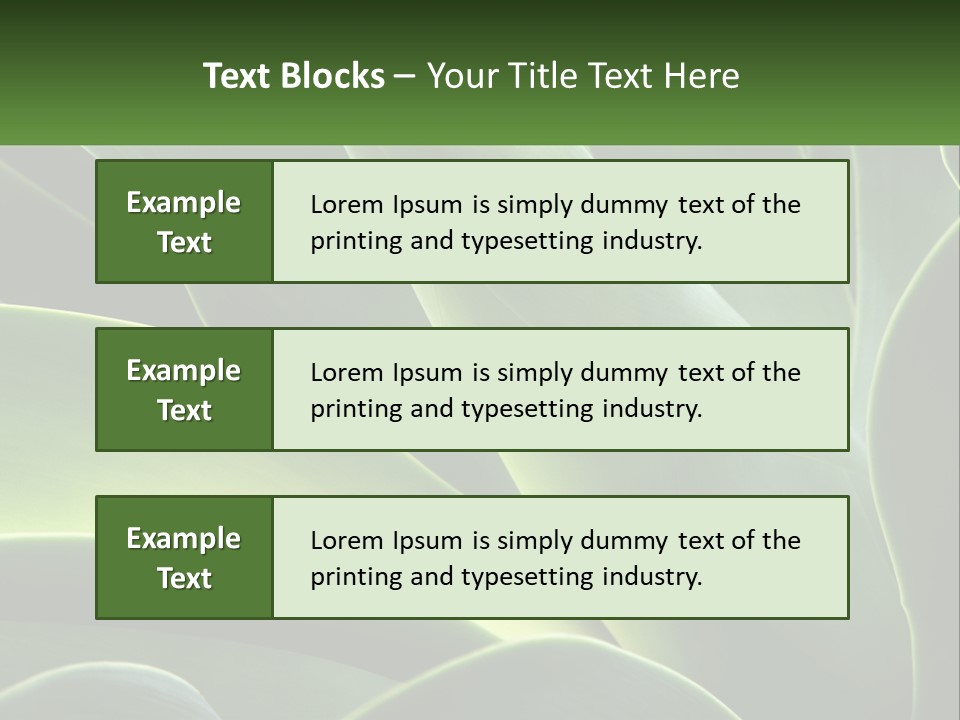 A Large Green Plant With Leaves On It PowerPoint Template