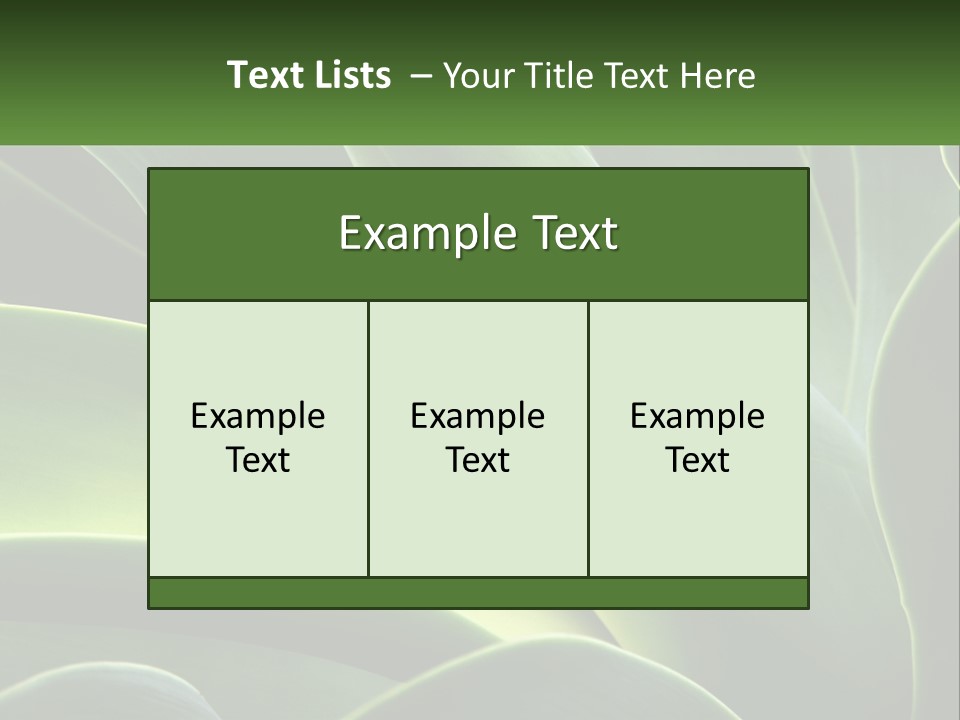 A Large Green Plant With Leaves On It PowerPoint Template