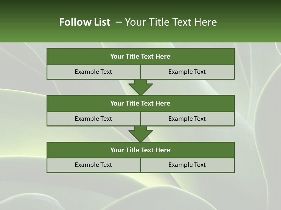 A Large Green Plant With Leaves On It PowerPoint Template