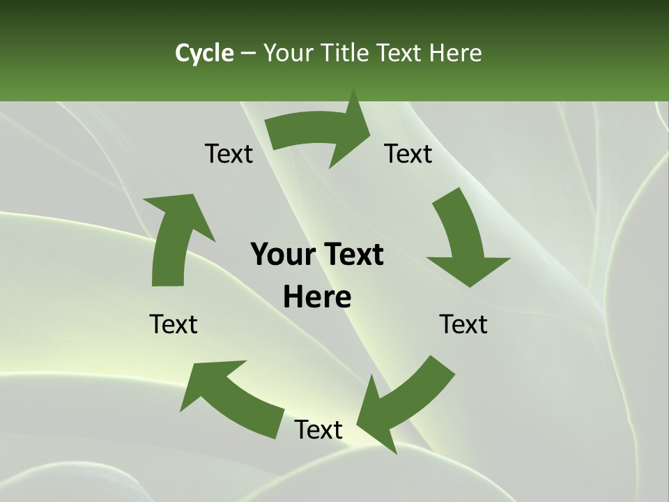 A Large Green Plant With Leaves On It PowerPoint Template