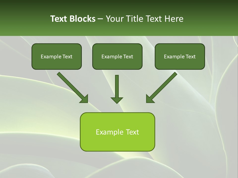 A Large Green Plant With Leaves On It PowerPoint Template
