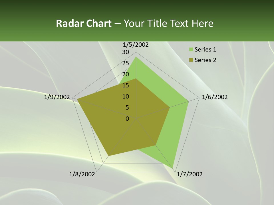 A Large Green Plant With Leaves On It PowerPoint Template