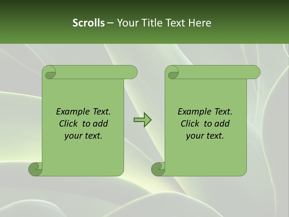 A Large Green Plant With Leaves On It PowerPoint Template