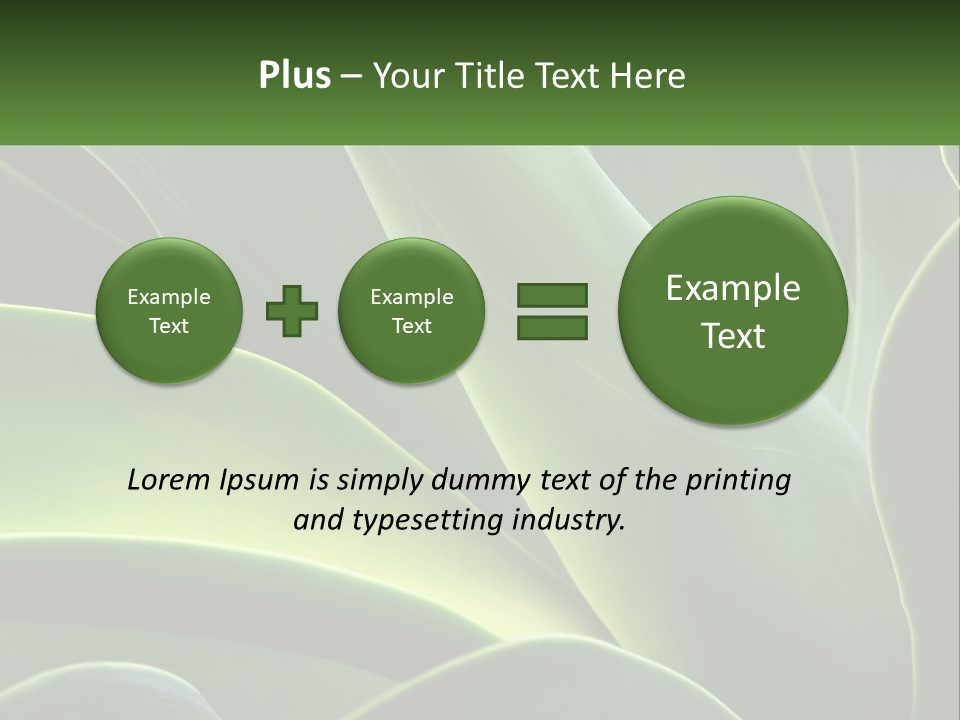 A Large Green Plant With Leaves On It PowerPoint Template