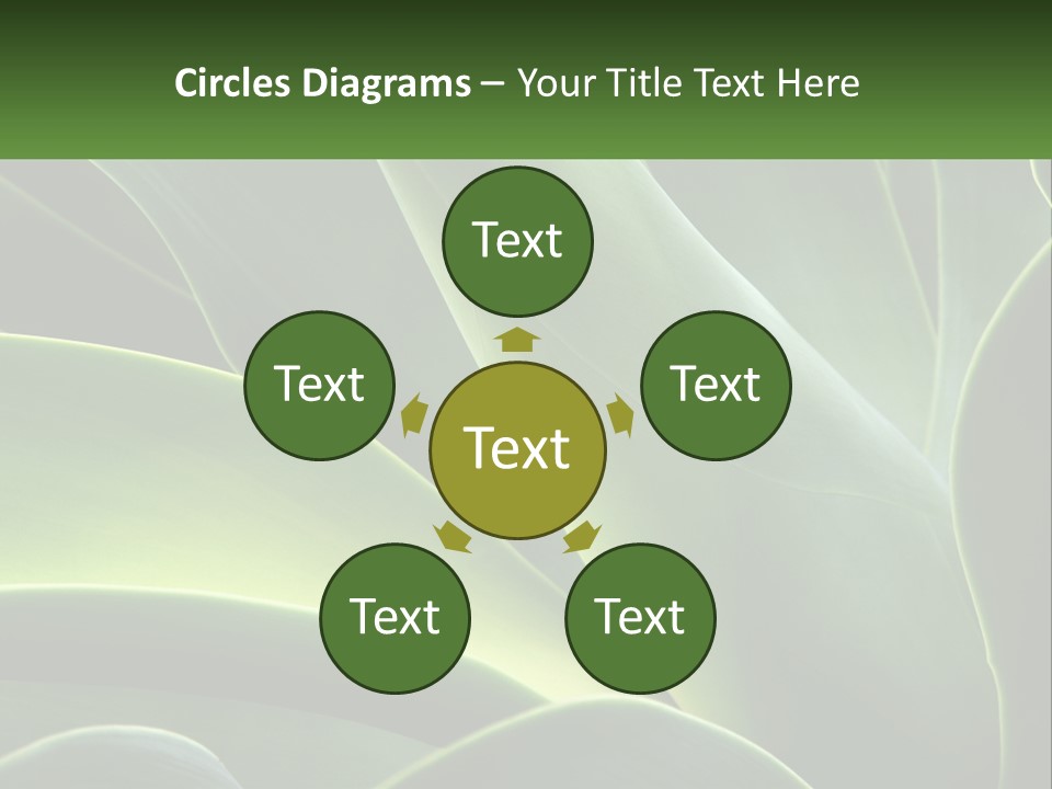 A Large Green Plant With Leaves On It PowerPoint Template