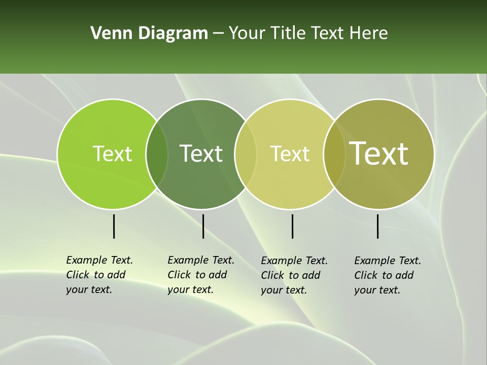 A Large Green Plant With Leaves On It PowerPoint Template