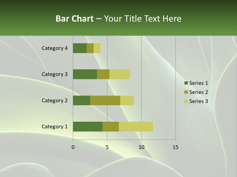 A Large Green Plant With Leaves On It PowerPoint Template