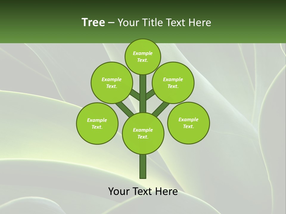 A Large Green Plant With Leaves On It PowerPoint Template