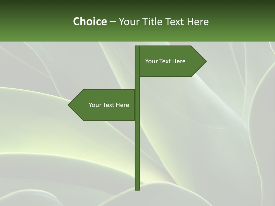 A Large Green Plant With Leaves On It PowerPoint Template