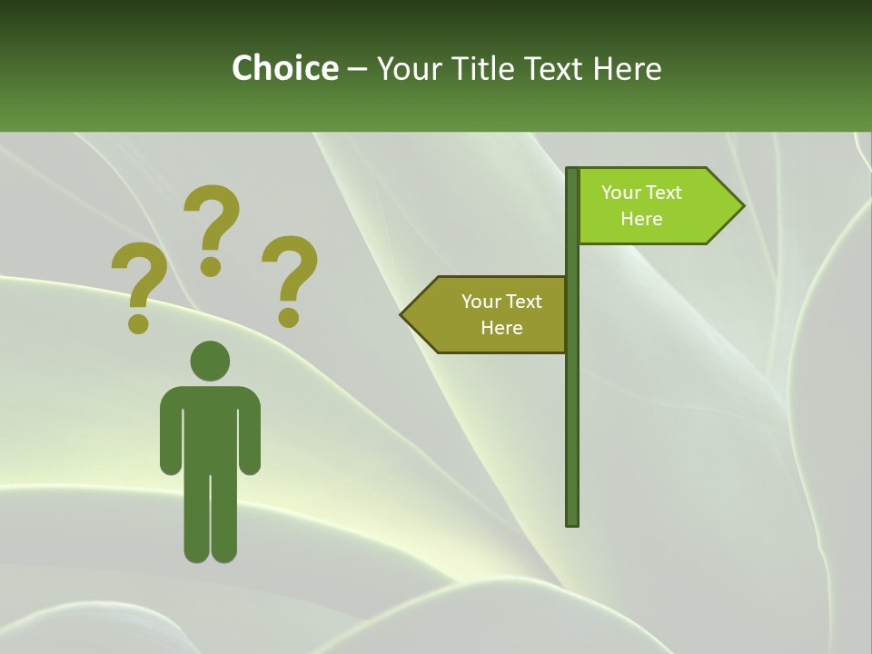 A Large Green Plant With Leaves On It PowerPoint Template