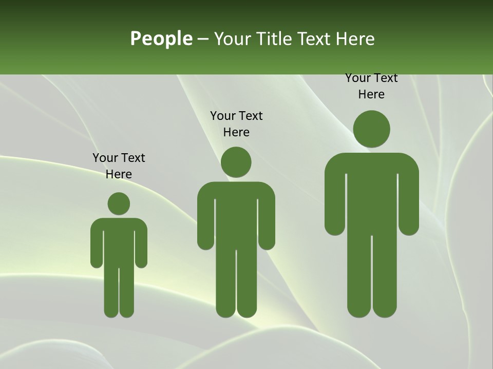 A Large Green Plant With Leaves On It PowerPoint Template