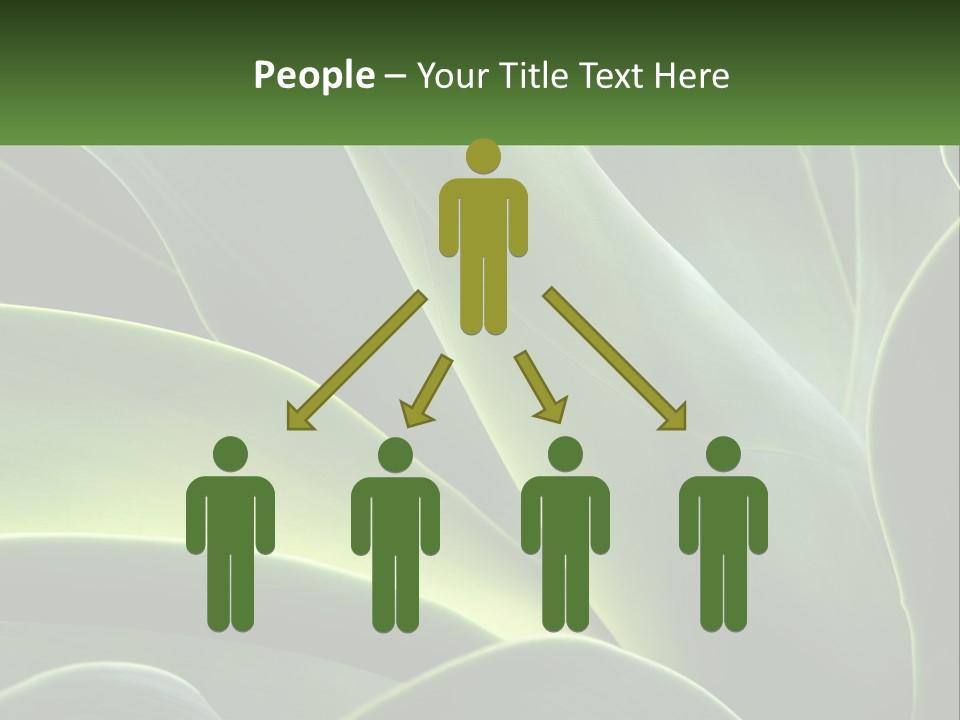 A Large Green Plant With Leaves On It PowerPoint Template