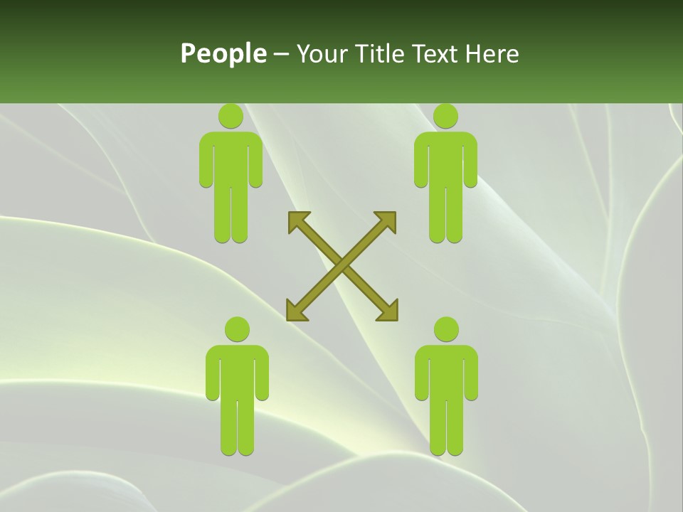 A Large Green Plant With Leaves On It PowerPoint Template