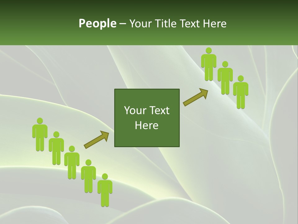 A Large Green Plant With Leaves On It PowerPoint Template