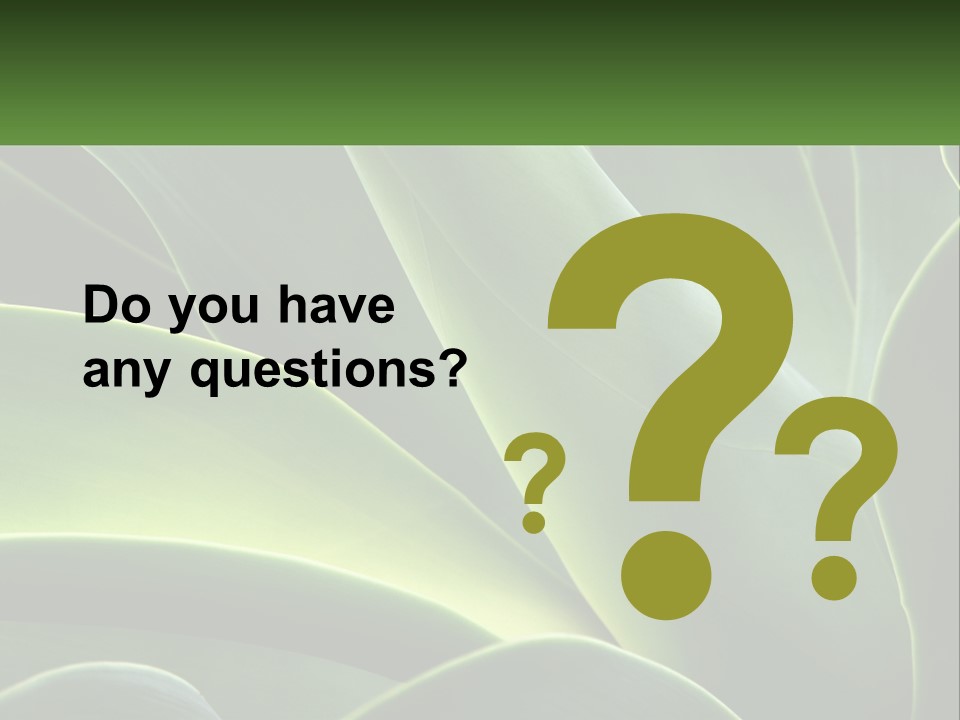 A Large Green Plant With Leaves On It PowerPoint Template