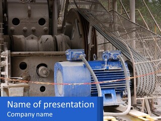 A Power Plant With Wires And Wires On The Ground PowerPoint Template