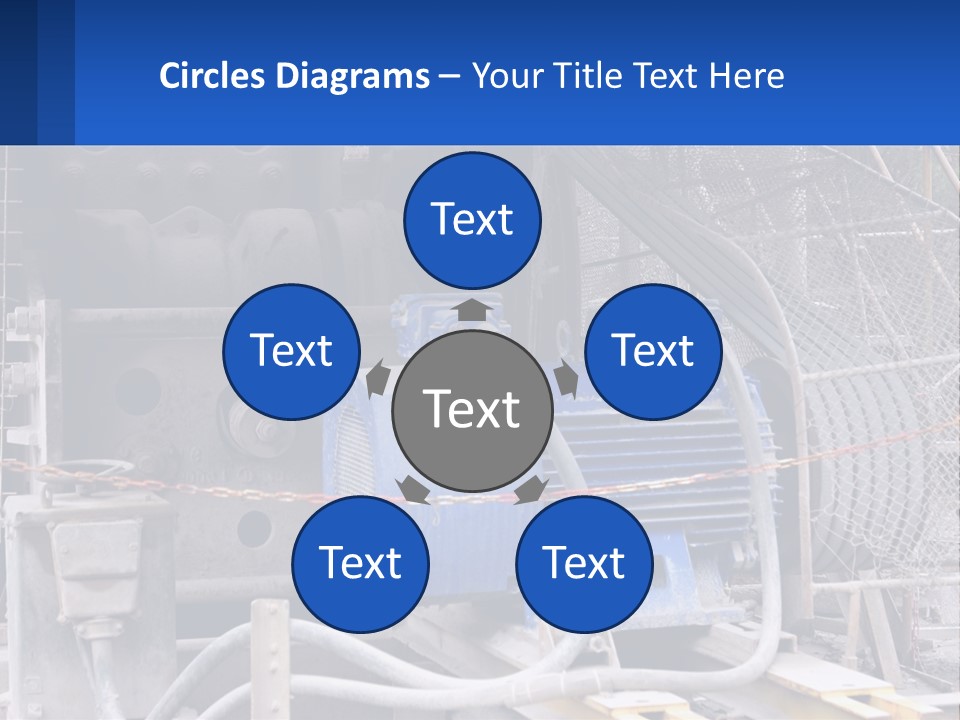 A Power Plant With Wires And Wires On The Ground PowerPoint Template