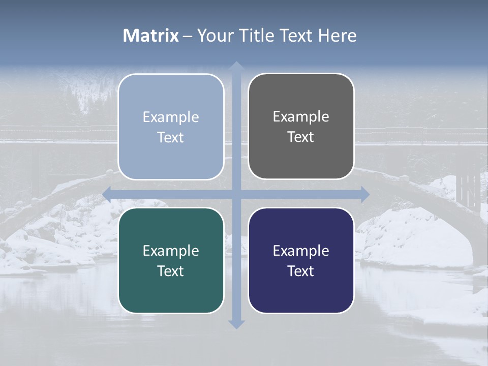 A Bridge Over A Body Of Water Covered In Snow PowerPoint Template