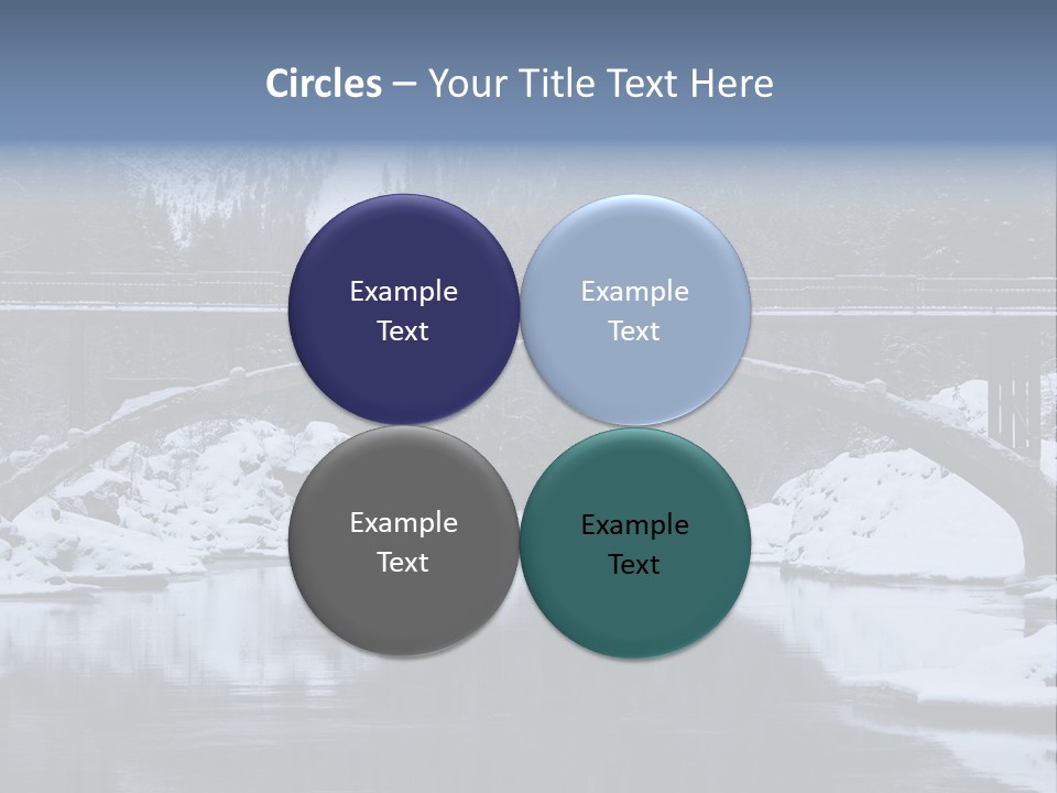 A Bridge Over A Body Of Water Covered In Snow PowerPoint Template