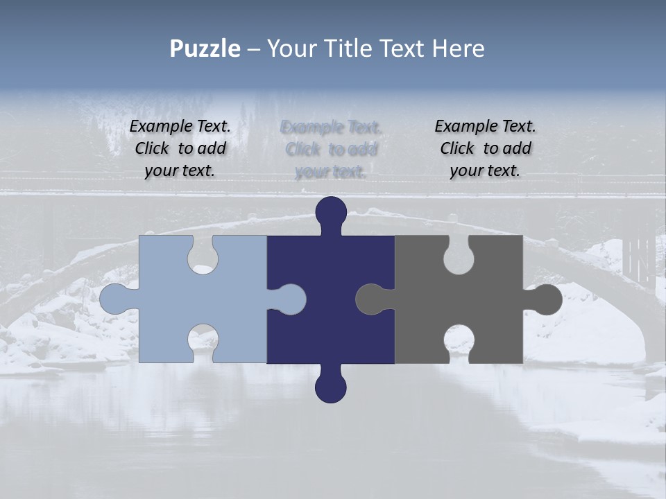 A Bridge Over A Body Of Water Covered In Snow PowerPoint Template