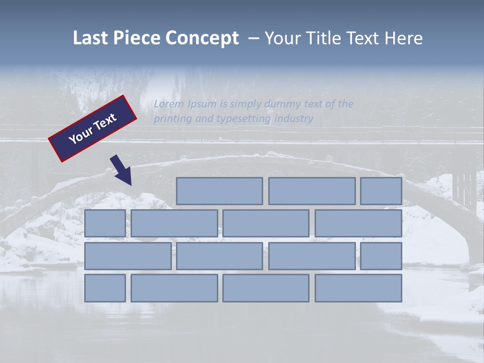 A Bridge Over A Body Of Water Covered In Snow PowerPoint Template