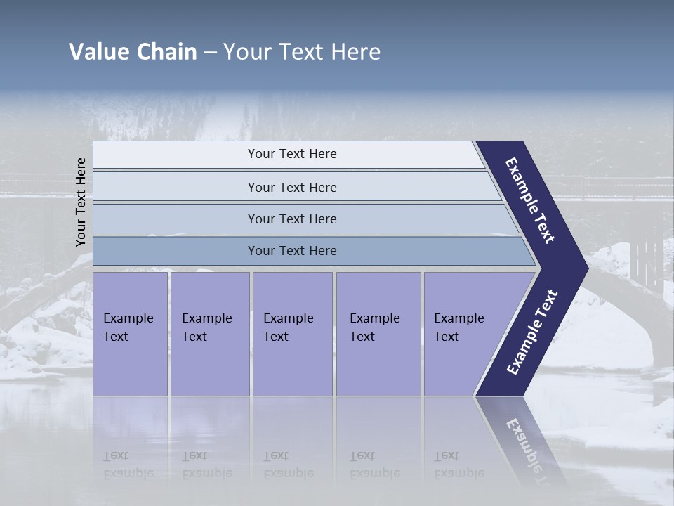 A Bridge Over A Body Of Water Covered In Snow PowerPoint Template