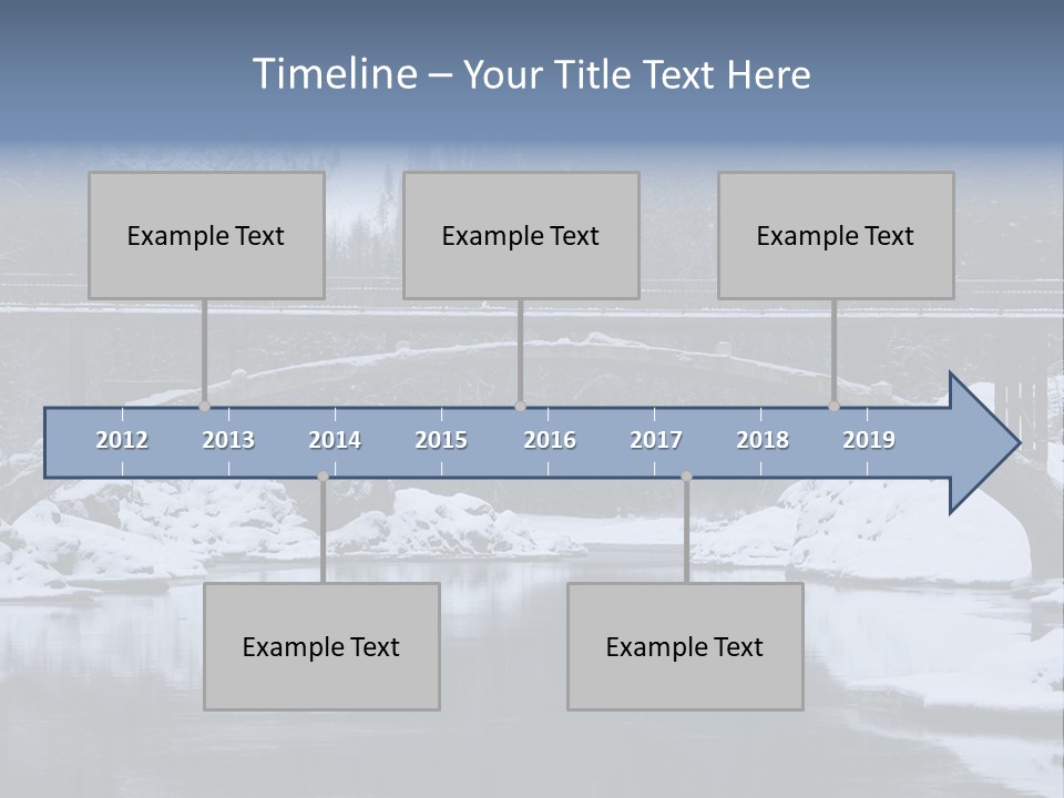 A Bridge Over A Body Of Water Covered In Snow PowerPoint Template