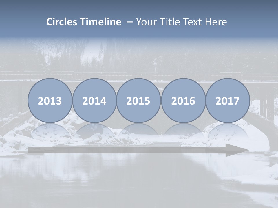 A Bridge Over A Body Of Water Covered In Snow PowerPoint Template