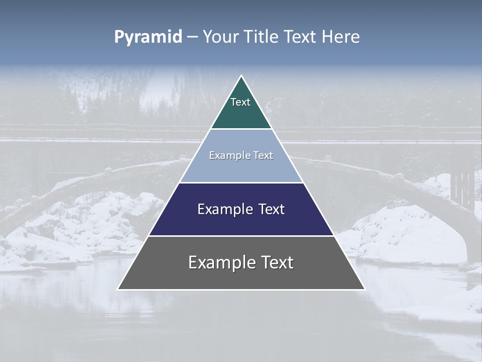 A Bridge Over A Body Of Water Covered In Snow PowerPoint Template