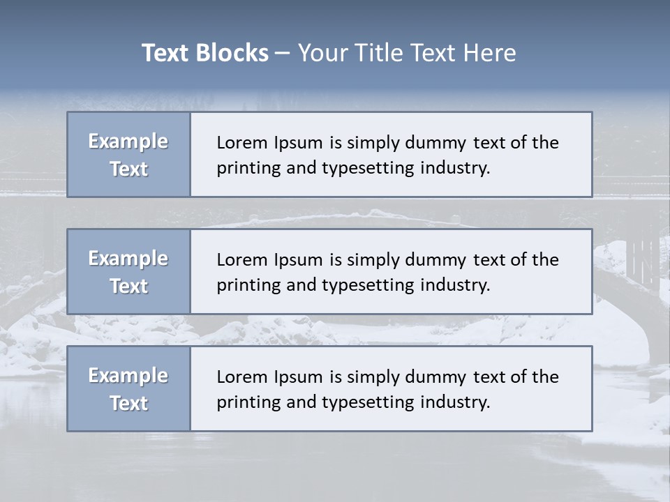 A Bridge Over A Body Of Water Covered In Snow PowerPoint Template