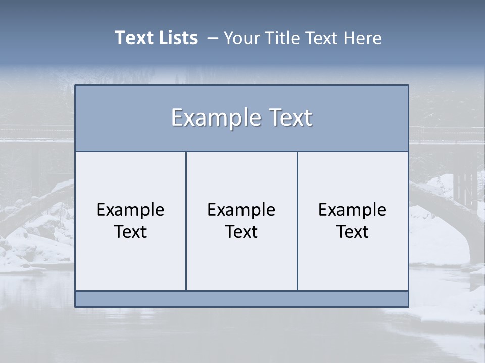 A Bridge Over A Body Of Water Covered In Snow PowerPoint Template