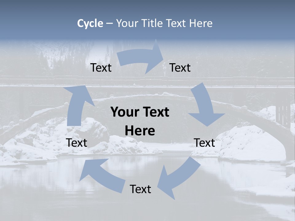 A Bridge Over A Body Of Water Covered In Snow PowerPoint Template