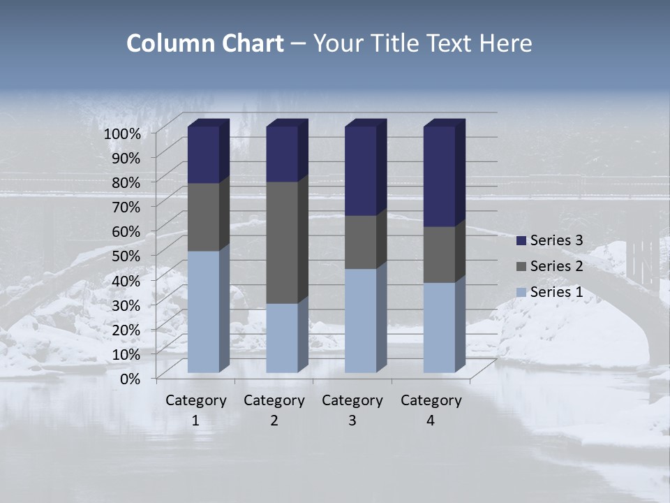 A Bridge Over A Body Of Water Covered In Snow PowerPoint Template