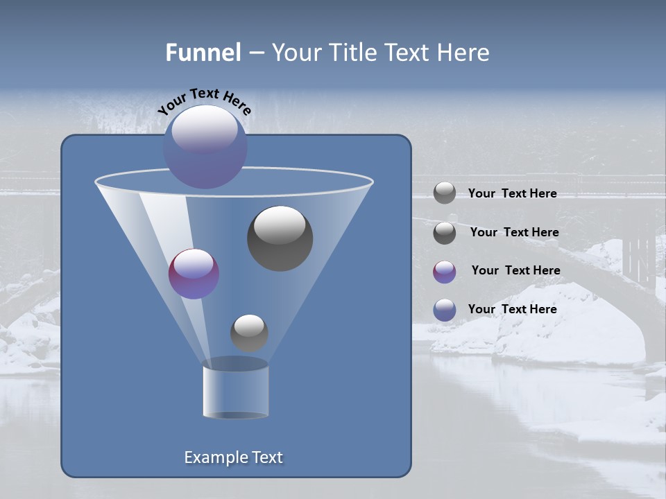 A Bridge Over A Body Of Water Covered In Snow PowerPoint Template