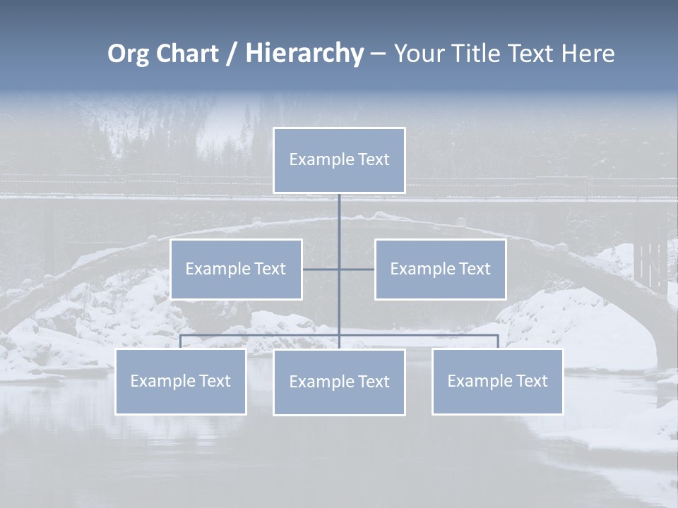 A Bridge Over A Body Of Water Covered In Snow PowerPoint Template