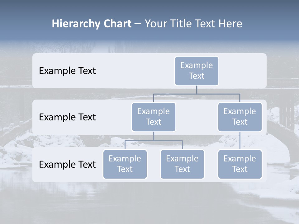 A Bridge Over A Body Of Water Covered In Snow PowerPoint Template