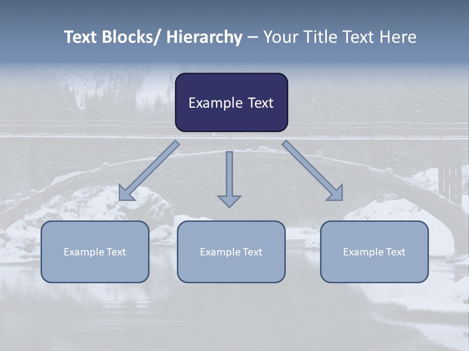 A Bridge Over A Body Of Water Covered In Snow PowerPoint Template