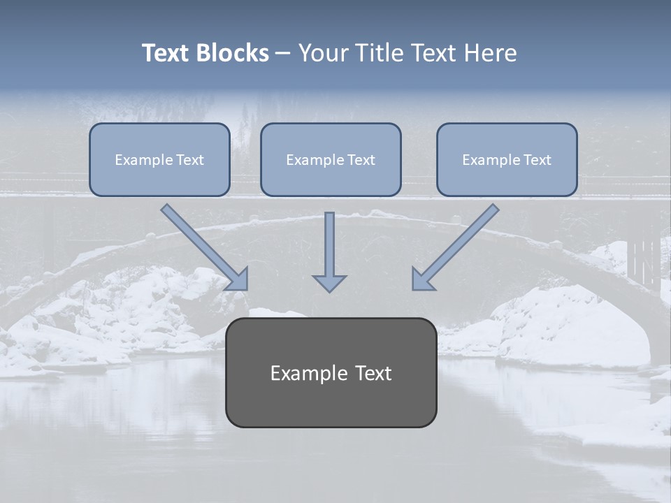 A Bridge Over A Body Of Water Covered In Snow PowerPoint Template