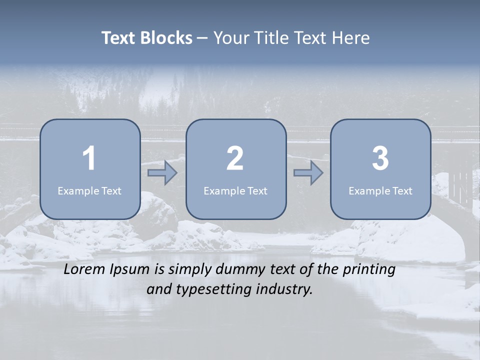 A Bridge Over A Body Of Water Covered In Snow PowerPoint Template