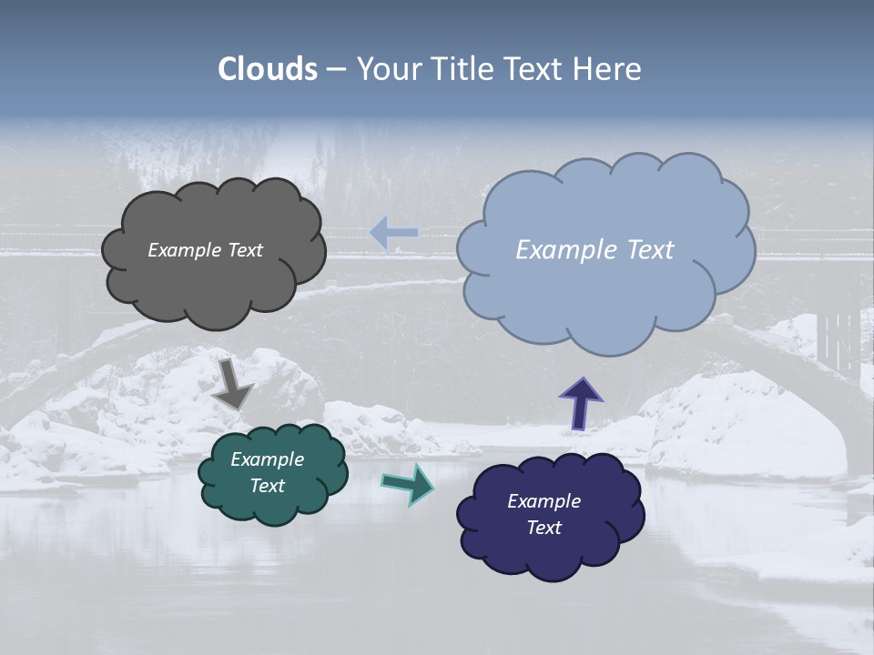 A Bridge Over A Body Of Water Covered In Snow PowerPoint Template