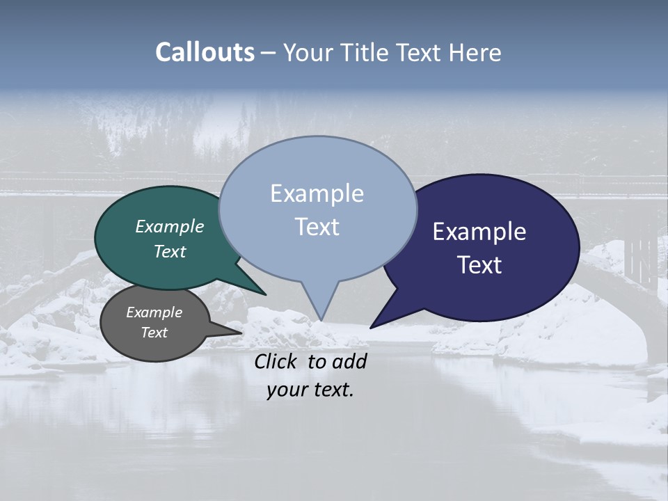 A Bridge Over A Body Of Water Covered In Snow PowerPoint Template