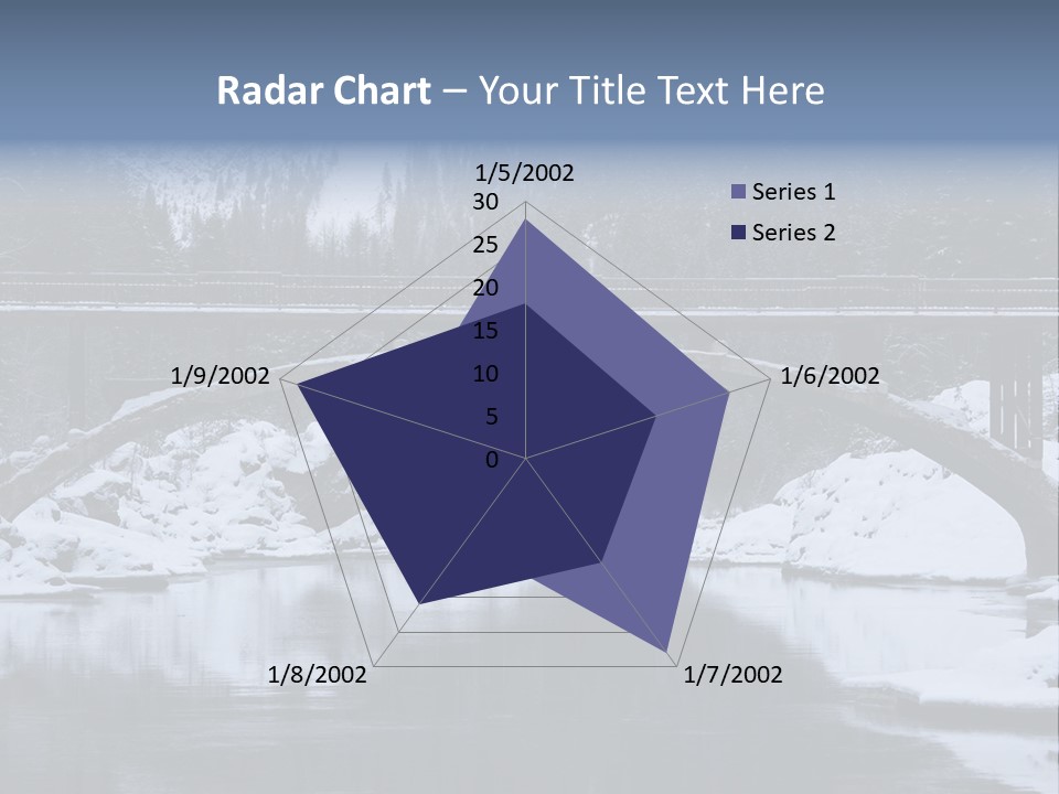 A Bridge Over A Body Of Water Covered In Snow PowerPoint Template