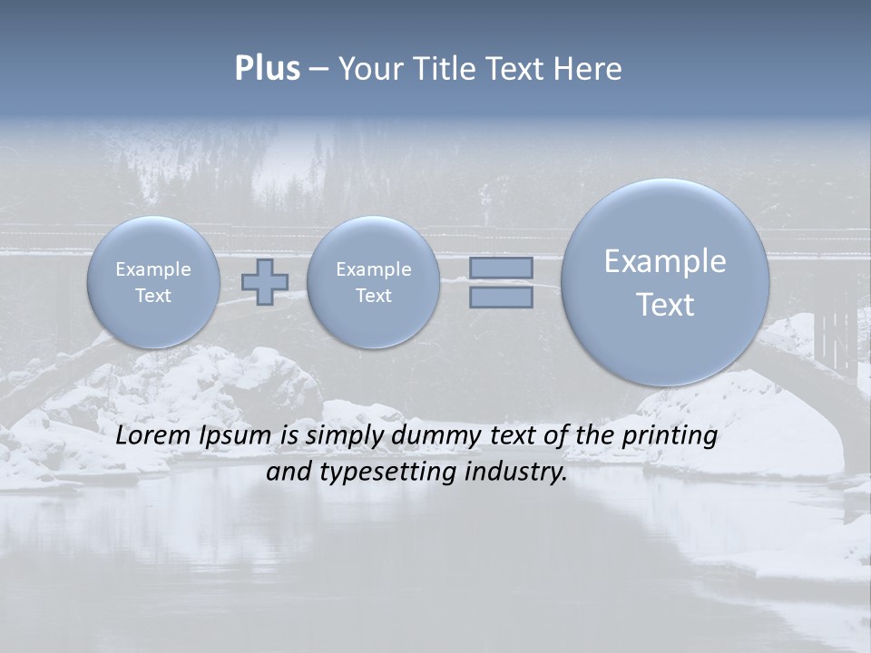 A Bridge Over A Body Of Water Covered In Snow PowerPoint Template