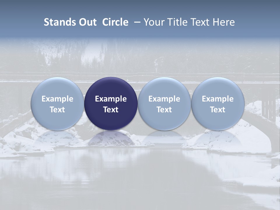 A Bridge Over A Body Of Water Covered In Snow PowerPoint Template